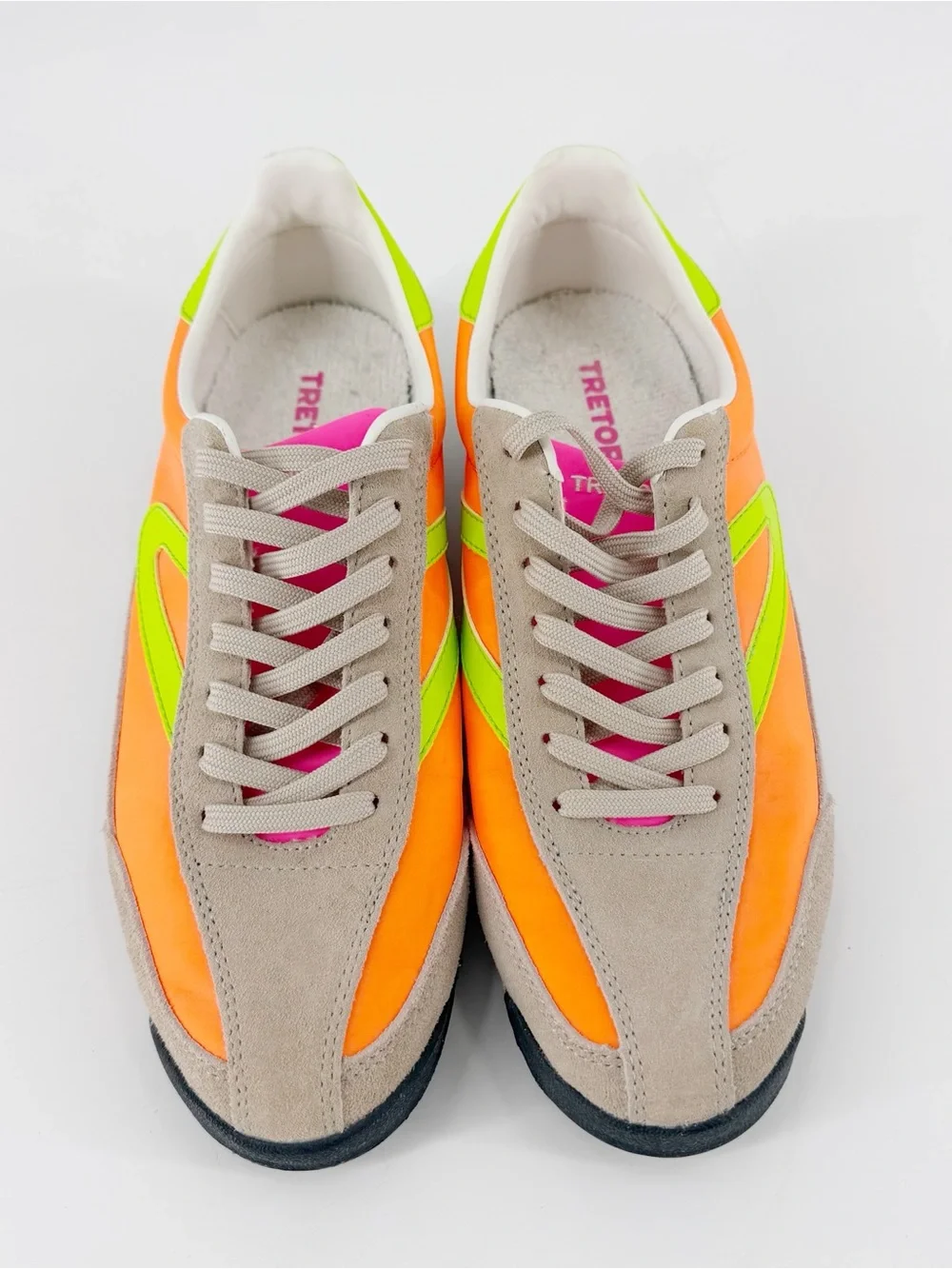 Tretorn Rawlins 10 Sneakers Suede & Neon 9.5